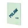 Milan Serie 1918 Libreta Encolada Formato A4 Cuadricula 5x5mm - 48 Hojas de 95 gr/m2 - Microperforado - Tapa Blanda - Color Verd