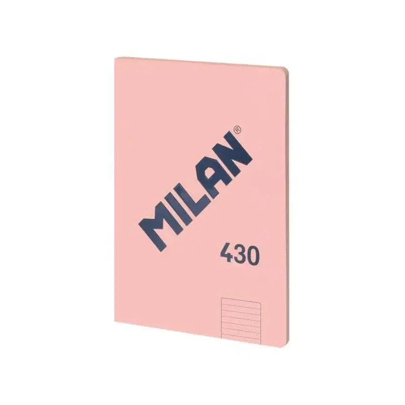 Milan Serie 1918 Libreta Encolada Formato A4 Pautado 7mm - 48 Hojas de 95 gr/m2 - Microperforado - Tapa Blanda - Color Rosa | Ah