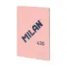 Milan Serie 1918 Libreta Encolada Formato A4 Pautado 7mm - 48 Hojas de 95 gr/m2 - Microperforado - Tapa Blanda - Color Rosa | Ah
