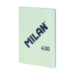 Milan Serie 1918 Libreta Encolada Formato A4 Pautado 7mm - 48 Hojas de 95 gr/m2 - Microperforado - Tapa Blanda - Color Verde | A