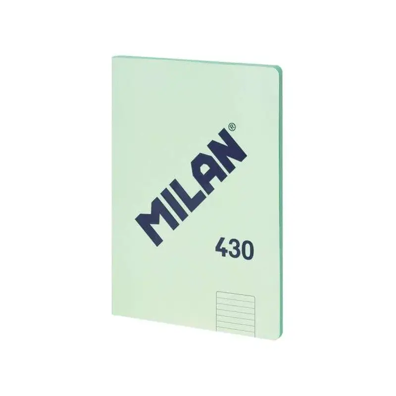 Milan Serie 1918 Libreta Encolada Formato A4 Pautado 7mm - 48 Hojas de 95 gr/m2 - Microperforado - Tapa Blanda - Color Verde | A