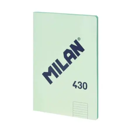 Milan Serie 1918 Libreta Encolada Formato A4 Pautado 7mm - 48 Hojas de 95 gr/m2 - Microperforado - Tapa Blanda - Color Verde | A