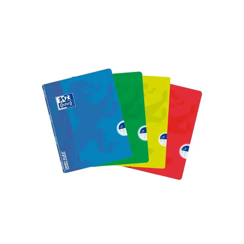 Oxford School Classic Openflex A5 Libreta Grapada - Tapa de Plastico Resistente - 1 Linea con 2 Margenes - 48 Hojas - Colores Su