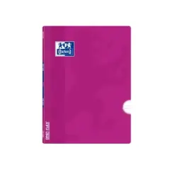 Oxford School Classic Openflex Libreta Grapada A5+ 48 Hojas Pautado 3.5 con Margen - Tapa de Plastico Translucido - Ideal para E