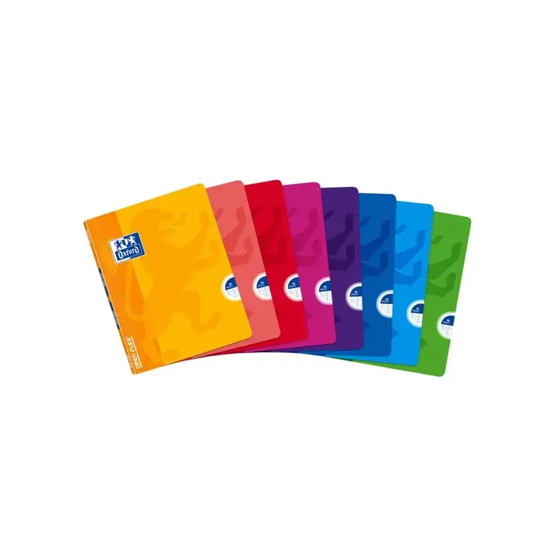 Oxford School Classic Openflex Libreta Grapada A5+ 48 Hojas Pautado 3.5 con Margen - Tapa de Plastico Translucido - Ideal para E