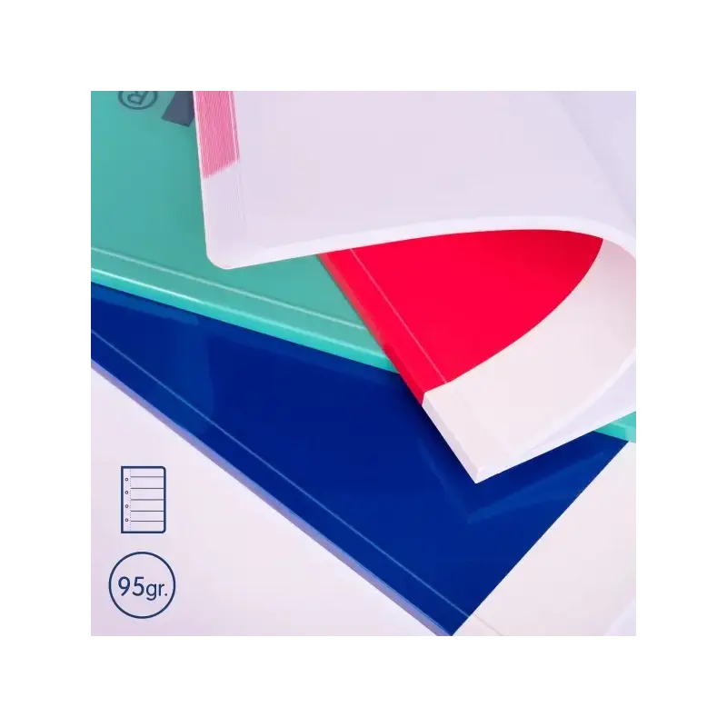 Milan Nata 624 Libreta Encolada Formato A4 Pautado 7mm - 48 Hojas de 95 gr/m2 - Microperforado - Color Rosa | Ahorro Imprimiendo