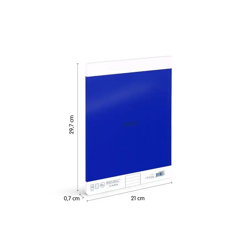 Milan Nata 624 Libreta Encolada Formato A4 Pautado 7mm - 48 Hojas de 95 gr/m2 - Microperforado - Color Azul | Ahorro Imprimiendo