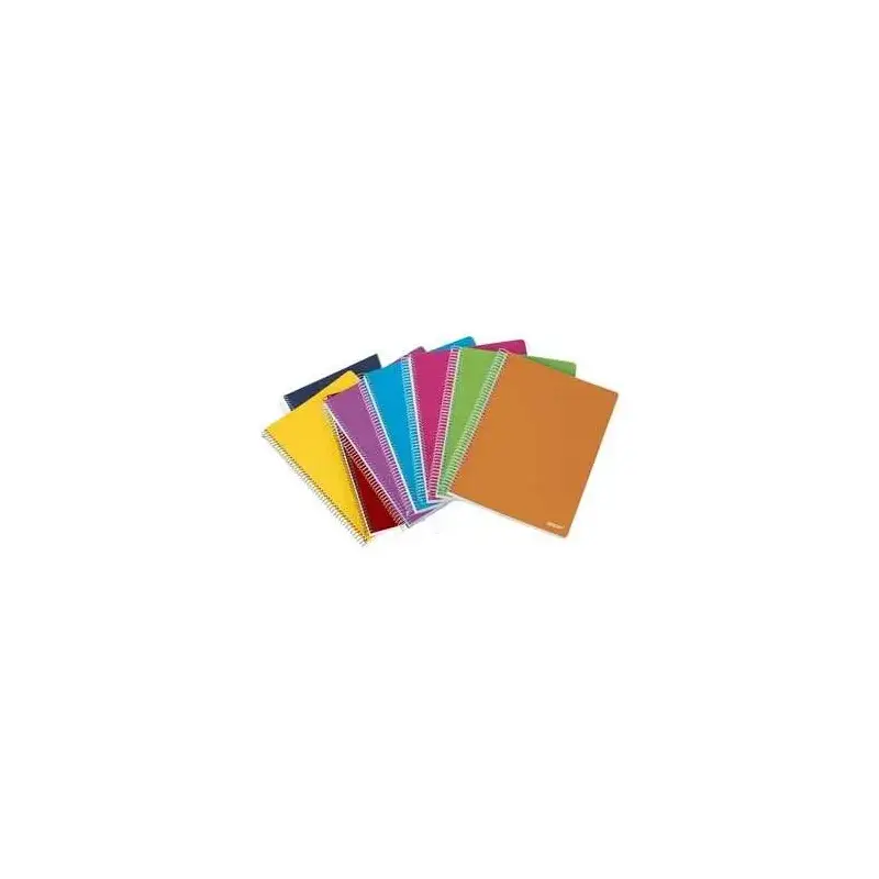 Ancor Classic Stripes Cuaderno Espiral Tamaño Folio Pautado Horizontal - 80 Hojas 90gr - Tapa de Plastico - Colores Surtidos | A