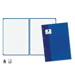 Golden Extra Recambio de 80 Hojas 90gr Cuadricula 4x4 - Formato A4 - 4 Taladros y Banda de Color Azul | Ahorro Imprimiendo
