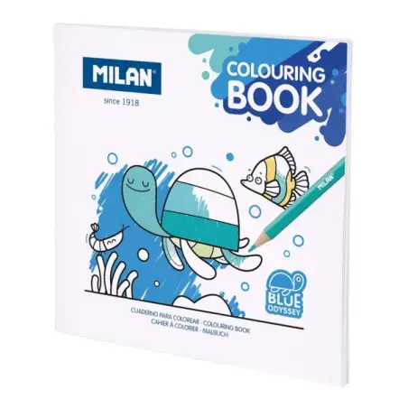 Milan Blue Odyssey Cuaderno para Colorear Microperforado - Tematica Fauna Marina - 20 Ilustraciones Detalladas | Ahorro Imprimie