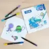 Milan Blue Odyssey Cuaderno para Colorear Microperforado - Tematica Fauna Marina - 20 Ilustraciones Detalladas | Ahorro Imprimie