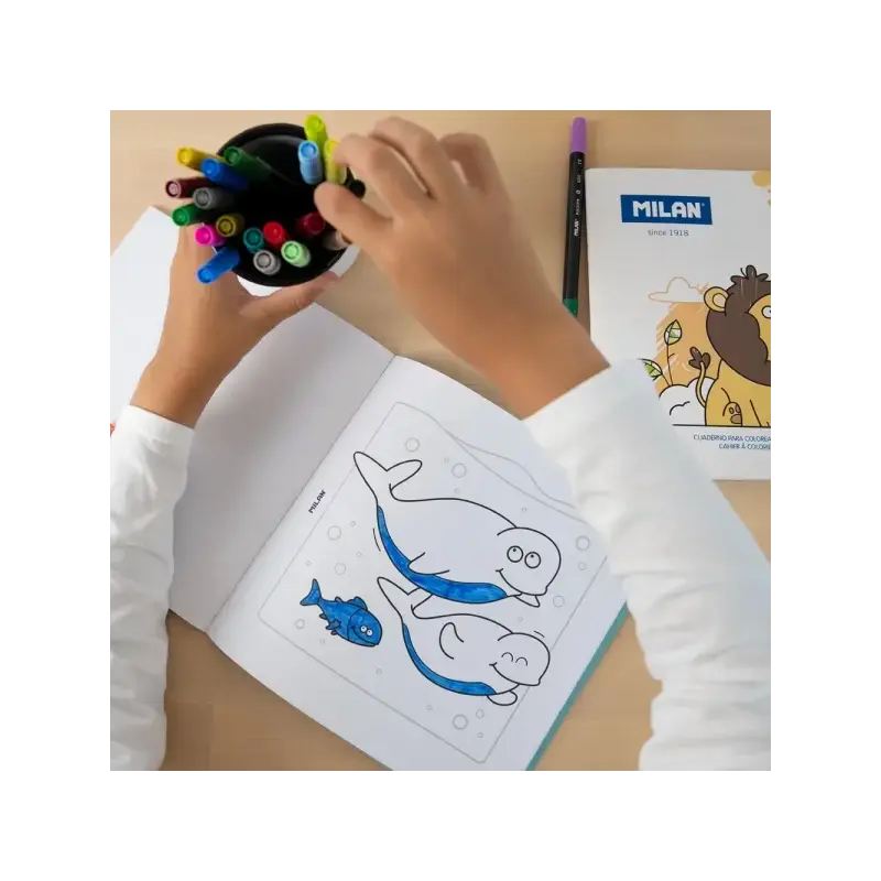 Milan Blue Odyssey Cuaderno para Colorear Microperforado - Tematica Fauna Marina - 20 Ilustraciones Detalladas | Ahorro Imprimie