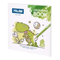 Milan Dino Land Cuaderno para Colorear Microperforado - Tematica Dinosaurios - 20 Ilustraciones Detalladas | Ahorro Imprimiendo