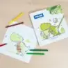 Milan Dino Land Cuaderno para Colorear Microperforado - Tematica Dinosaurios - 20 Ilustraciones Detalladas | Ahorro Imprimiendo