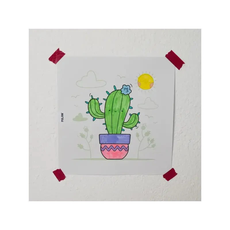 Milan Green & Grow Cuaderno para Colorear Microperforado - Tematica Naturaleza - 20 Ilustraciones Detalladas | Ahorro Imprimiend