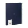 Milan Serie 1918 Cuaderno Espiral Formato A4 Cuadricula 5x5mm - 80 Hojas de 95 gr/m2 - Microperforado, 4 Taladros - Color Azul O