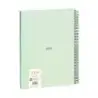 Milan Serie 1918 Cuaderno Espiral Formato A4 Cuadricula 5x5mm - 80 Hojas de 95 gr/m2 - Microperforado, 4 Taladros - Color Verde