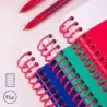 Milan Nata 624 Cuaderno Espiral Formato A4 Pautado 7mm - 80 Hojas de 95 gr/m2 - Microperforado, 4 Taladros - Color Rosa | Ahorro