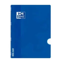 Oxford School Classic Openflex Libreta Grapada A4 48 Hojas Cuadricula 4x4 con Margen - Tapa de Plastico Translucido - Ideal para