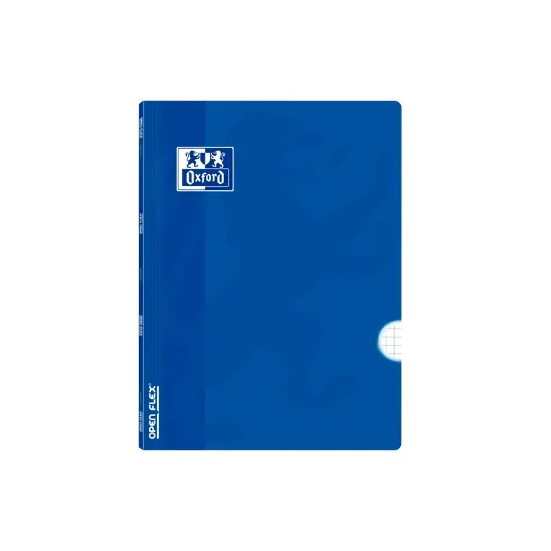 Oxford School Classic Openflex Libreta Grapada A4 48 Hojas Cuadricula 4x4 con Margen - Tapa de Plastico Translucido - Ideal para