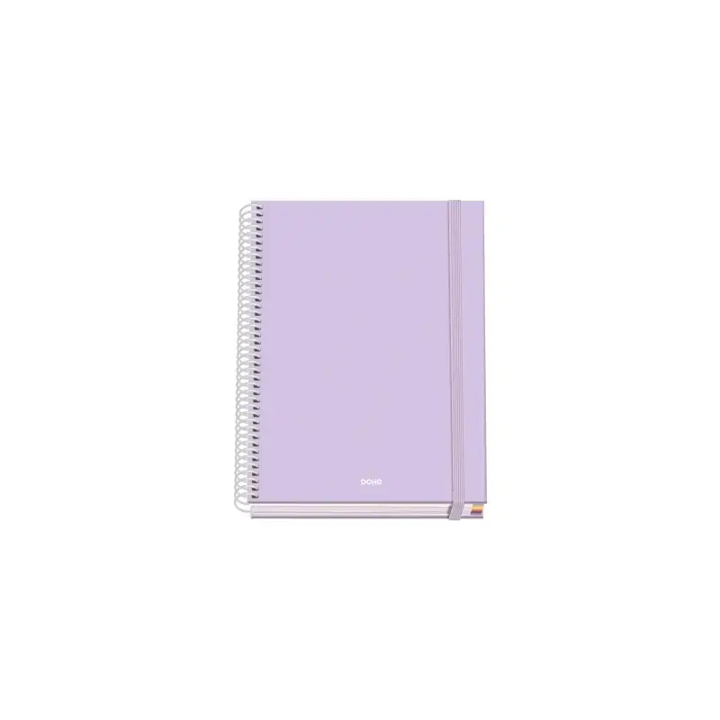 Dohe Serenity Cuaderno Espiral A5 100 Hojas Cuadricula 5mm - Tapa Dura Impresa a todo Color y Plastificada en Brillo - Bandas de