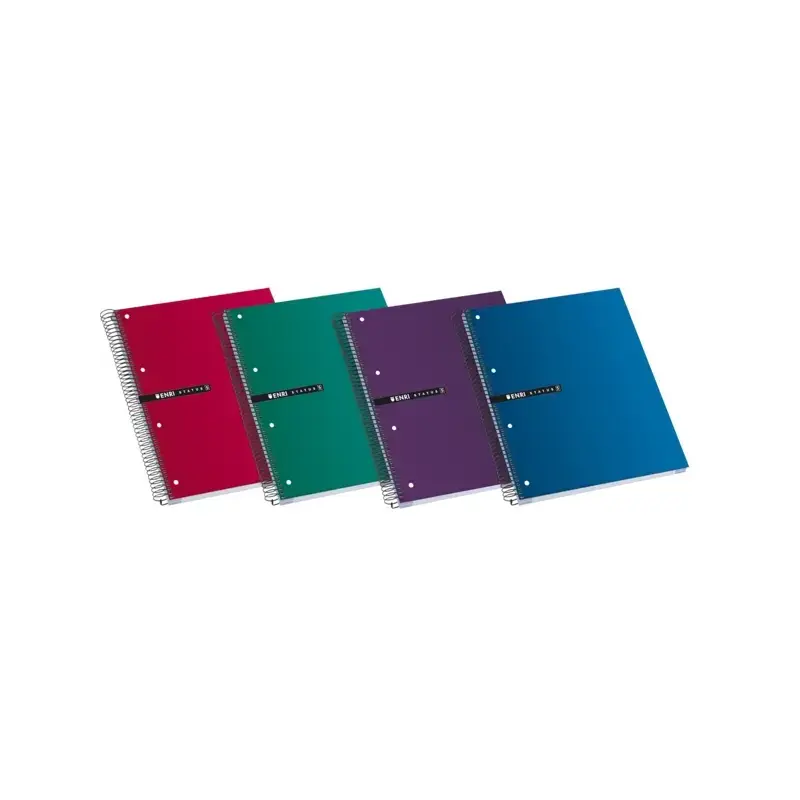 Enri Status A4+ Cuaderno Espiral Microperforado - Tapa Extradura - 120 Hojas - Colores Surtidos | Ahorro Imprimiendo
