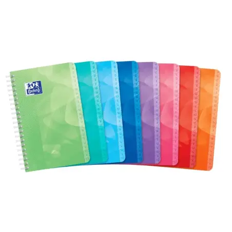 Oxford Lagoon Indice Alfabetico Espiral 50 Hojas Cuadricula 5x5 - Tamaño 11x17cm - Tapa de Plastico Resistente - Organiza tus Do