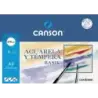 Canson Acuarela Basik Minipack de 6 Hojas A3 - 29.7x42cm - 370g - Color Blanco | Ahorro Imprimiendo