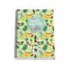 Dohe WWF Tropic Cuaderno Espiral A4 100 Hojas Microperforadas Cuadricula 5mm - Tapa Dura Carton Forrado - Bandas de Color | Ahor