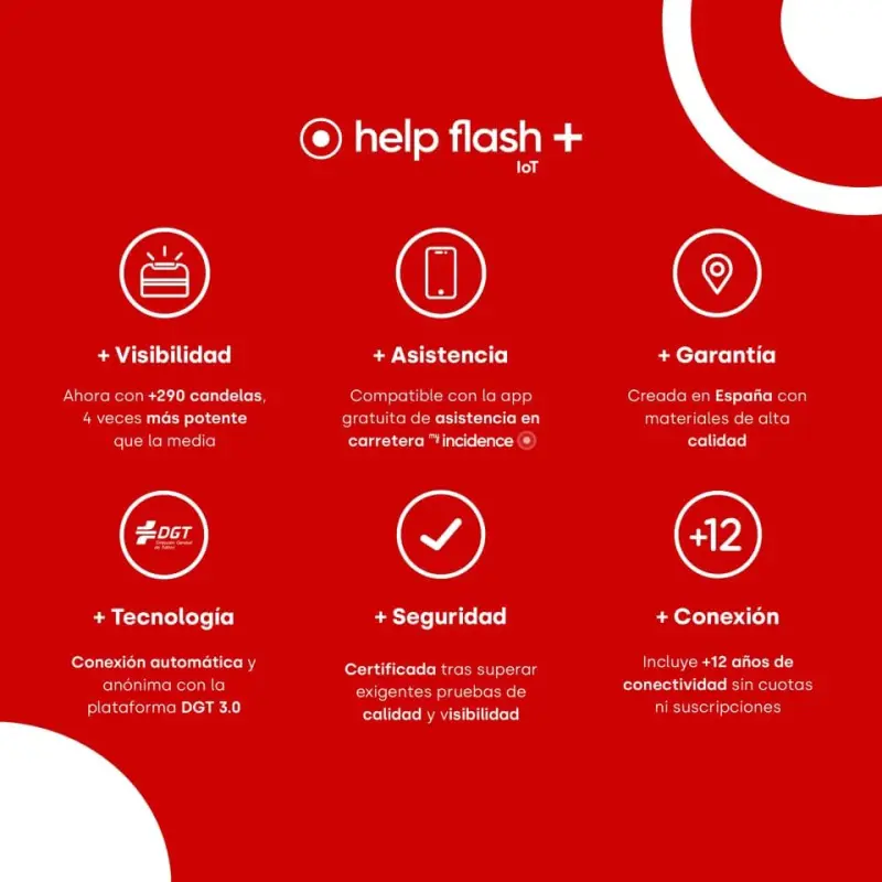 Help Flash IoT+ Baliza V16 Homologada y Conectada con DGT 3.0