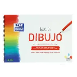 Oxford Dibujo Escolar Bloc Espiral A3+ - Tapa Blanda/Contratapa Rigida - 20 Hojas 130gr Liso | Ahorro Imprimiendo