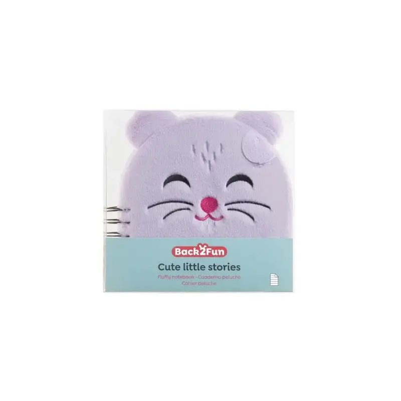 Miquel Rius Back2Fun Cuaderno Peluche Hamster - 160 Hojas Rayadas de Papel 80 g/m2 - Guardas Estampadas y Primera Pagina con Por
