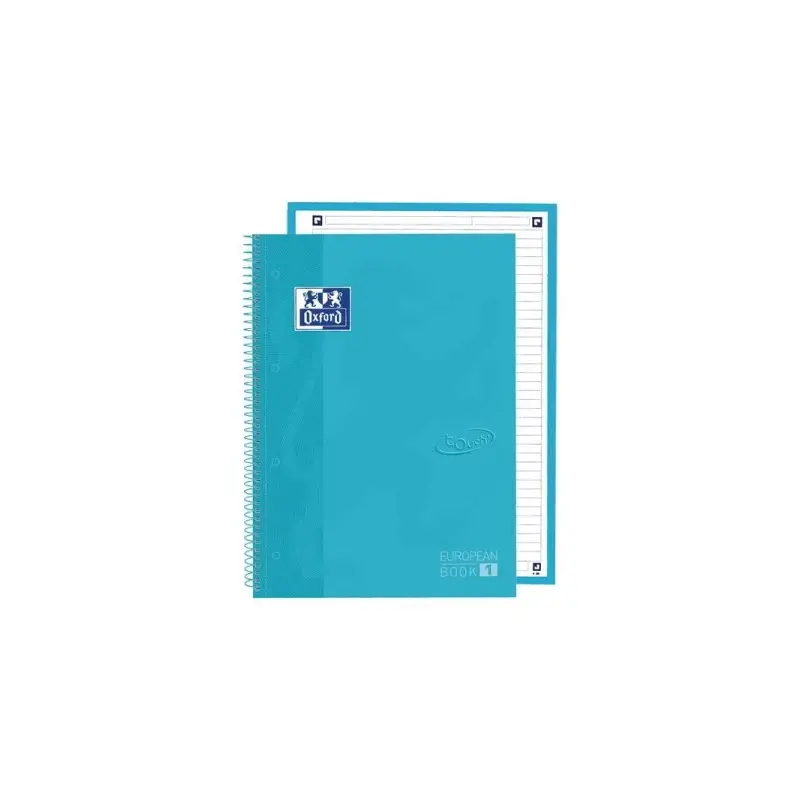 Oxford Europeanbook 1 Touch Pack de 3 Cuadernos Espiral Formato A4+ Cuadriculado 5x5mm - 80 Hojas 90gr - Tapa Extradura Tacto Su