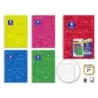 Golden Pack de 5 Cuadernos Folio 80 Hojas 90gr Cuadricula 4x4 - Resistente - Ideal para Estudiantes - Tapa Forrada - Colores Sur