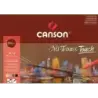 Canson Mi-Teintes Touch Bloc con 12 Hojas 350 g/m² - Tamaño 29.7 x 42cm - Superficie Microabrasiva Finamente Texturizada - Certi