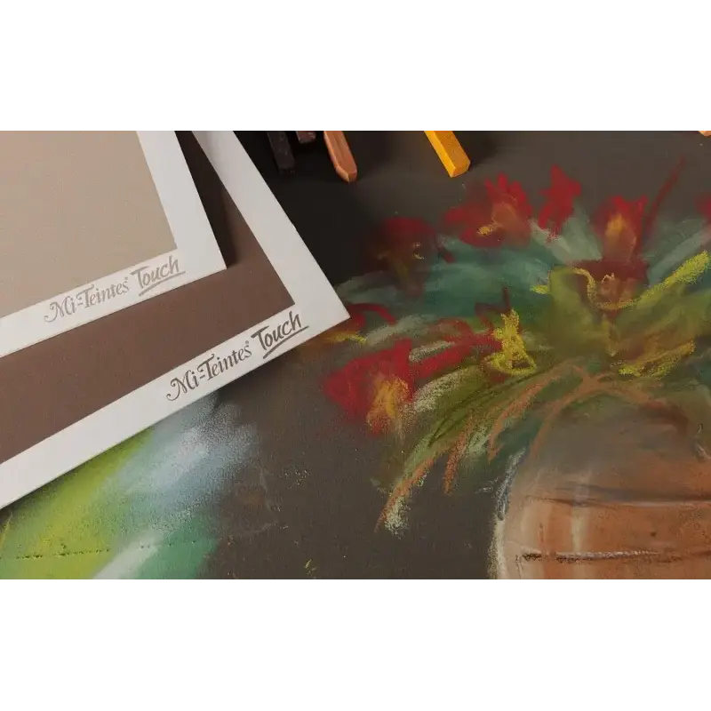 Canson Mi-Teintes Touch Bloc con 12 Hojas 350 g/m² - Tamaño 29.7 x 42cm - Superficie Microabrasiva Finamente Texturizada - Certi