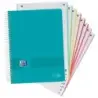 Oxford Europeanbook 8 Live & Go Pack de 5 Cuadernos Espiral Formato A4+ Cuadriculado 5x5mm - 160 Hojas Microperforadas con 4 Tal
