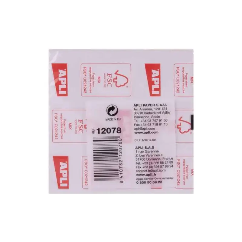 Apli Classic Bloc de 100 Notas Adhesivas Zigzag 75 x 75 mm - Color Amarillo | Ahorro Imprimiendo