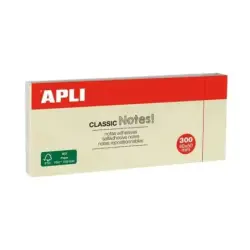 Apli Classic 3 Blocs de 100 Notas Adhesivas 40 x 50 mm - Color Amarillo | Ahorro Imprimiendo