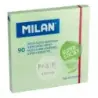 Milan Bloc de 90 Notas Super Adhesivas - Removibles - Mayor Permanencia - 76mm x 76mm - Color Verde Pastel | Ahorro Imprimiendo