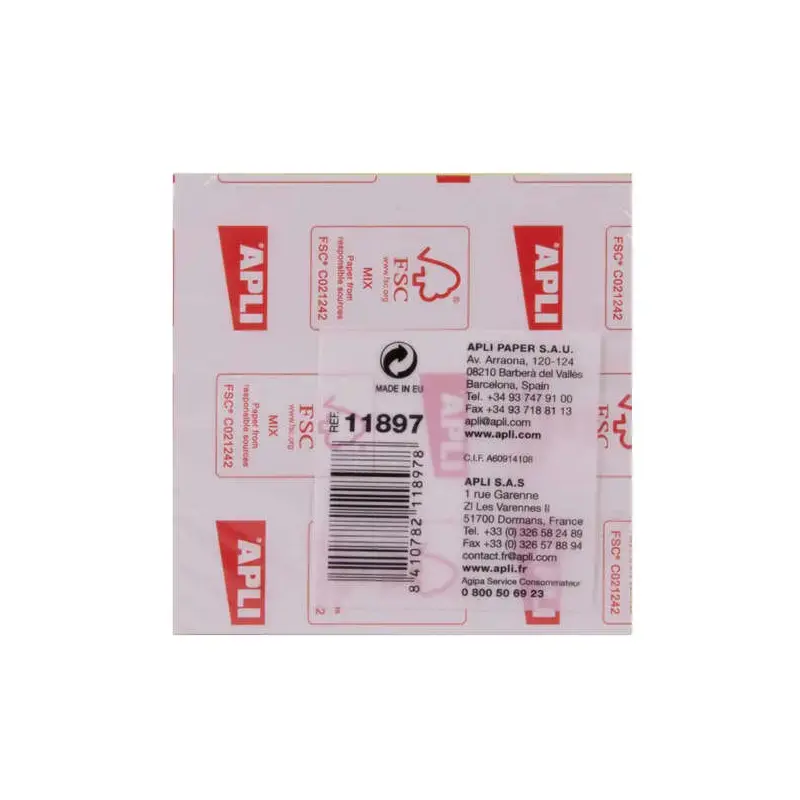 Apli Notas Adhesivas Funny 75x75mm - Bloc de 100 Hojas - Adhesivo de Calidad - Facil de Despegar - Color Amarillo Fluorescente |