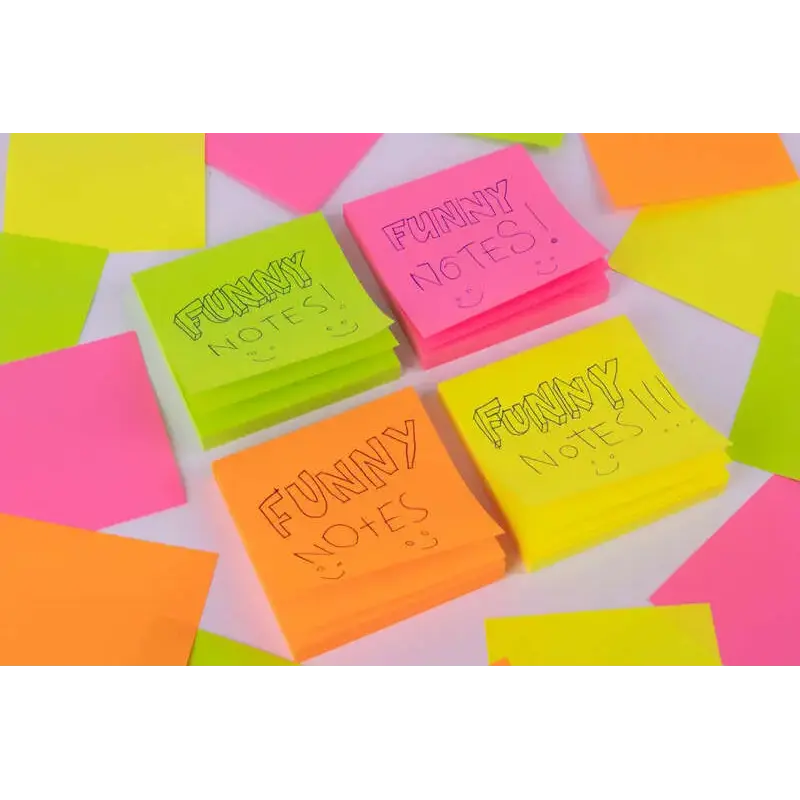 Apli Notas Adhesivas Funny 75x75mm - Bloc de 100 Hojas - Adhesivo de Calidad - Facil de Despegar - Color Verde Fluorescente | Ah