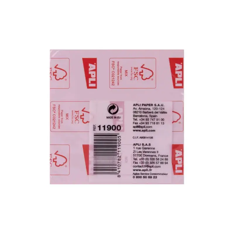 Apli Bloc de 100 Notas Adhesivas Funny 75x75mm - Adhesivo de Calidad - Color Naranja Fluorescente | Ahorro Imprimiendo