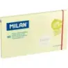 Milan Bloc de 90 Notas Super Adhesivas - Removibles - Mayor Permanencia - 76mm x 127mm - Color Amarillo Pastel | Ahorro Imprimie