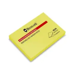 Bismark Bloc de 100 Notas Adhesivas 76x127mm - Color Amarillo Neon | Ahorro Imprimiendo