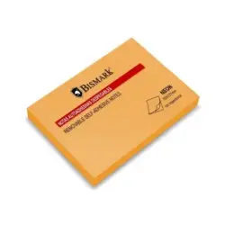 Bismark Bloc de 100 Notas Adhesivas 76x127mm - Color Naranja Neon | Ahorro Imprimiendo