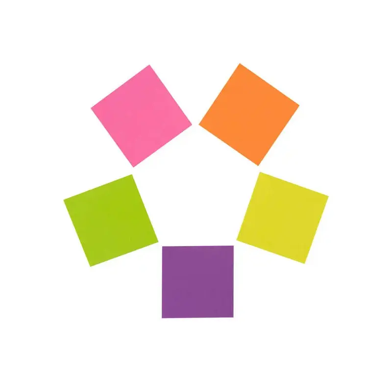 Apli Mini-Cubo con 250 Notas Adhesivas Funny 51x51mm - 5 Colores Surtidos Fluorescentes - Divertidas y Practicas | Ahorro Imprim