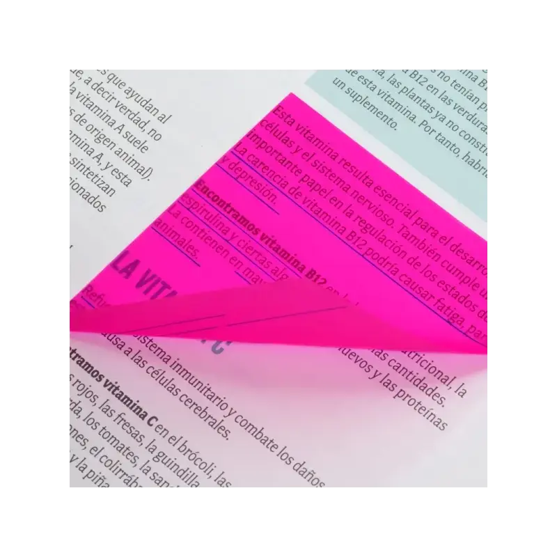 Milan Fluo Pack de 50 Notas Adhesivas - Translucidas - Removibles - 76x76mm - Color Rosa | Ahorro Imprimiendo