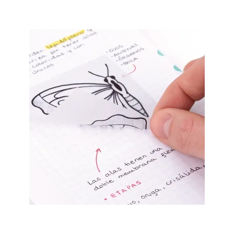 Milan Pack de 50 Notas Adhesivas - Translucidas - Removibles - 76x76mm - Color Transparente | Ahorro Imprimiendo