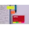 Apli Pack de 160 Indices Adhesivos de Papel 50x20mm - 40 Indices por Color - Faciles de Despegar - Organiza Tus Documentos - Col